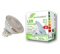 greenandco Spot LED IRC 90+ MR16 GU5.3 | 6W 360 lm | 3000K blanco cálido | 110° | 12V AC/DC | no regulable