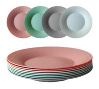 Greenandlife Platos de cena de 10 pulgadas/8 placas de polipropileno aptas para lavavajillas y microondas, ligeras e irrompibles, sin toxinas, sin BPA y saludables para niños, niños pequeños y adultos