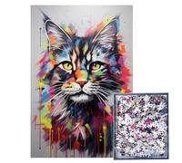 GreenAnoo - Puzzle para Adulto, 1000 Piezas, diseño de Gato Maine Coon, Marco de 50 x 75 cm, cartón FSC 2 mm