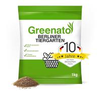 Greenato Berliner Tiergarten 1kg Semillas de Césped Ornamental 35-40m² | Rápida Germinación, Ideales para siembra nueva y re-siembra, Cobertura fuerte y duradera, Césped Repoblación, 1kg-30kg
