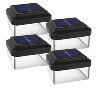 GreenBlue GB127 Lámpara solar para poste 80x80mm, 4 piezas, LED 7 lm 4000K