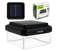 Green Blue Lámpara LED solar para poste con sensor crepuscular, luz blanca cálida 3200 K | cubierta en forma de sobre | el producto no requiere etiqueta energética (81 x 81 x 60 mm, GB127 WW)