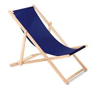 GreenBlue GB183 Silla de Madera Hecha de Madera de Haya de Calidad con Tres Posiciones Ajustables del Respaldo Color Azul Marino