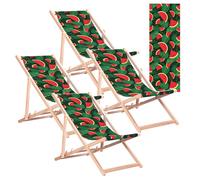 GreenBlue GB183 Tumbona reclinable de haya 4 unidades Sandía 57x105 cm