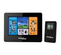 Green blue gb215 stazione meteo wireless con wi-fi compatibile con tuya, sensore esterno calendario pevisioni meteo barometro