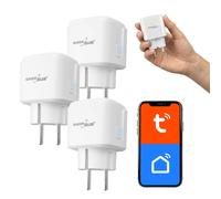 GreenBlue GB735 Tomacorriente inteligente WiFi, paquete de 3 con monitoreo de energía