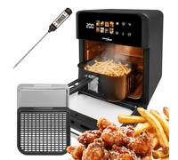 GreenBlue GB950 Freidora sin aceite Air Fryer 10 L, 1800 W, ventana de visualización, 8 programas, panel táctil y termómetro de sonda GreenBlue GB178