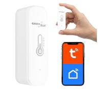 GreenBlue Sensor de temperatura y humedad | Termómetro e higrómetro WiFi con notificaciones, historial de mediciones y automatizaciones | GB737