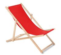 Greenblue Tumbona (Rojo) Hecha de Madera de Haya, Disponible en 12 Colores, práctica, cómoda …