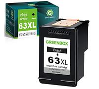 GREENBOX Cartucho de tinta remanufacturado HP 63 63XL (1 negro) utilizado en Envy 4520 4516 Officejet 4650 3830 3831 4655 Deskjet 1112 3632 2130 2132