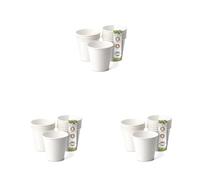 GREENBOX Vasos de papel orgánico, vasos desechables, vasos de papel, vasos compostables y biodegradables, tazas de café blancas, sin imprimir, ecológicas, 50 unidades de 150 ml (Paquete de 3)