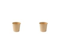 GREENBOX Vasos desechables biodegradables, de papel, con revestimiento de PLA, 50 unidades, marrón, sin teñir, 100 ml (Paquete de 2)
