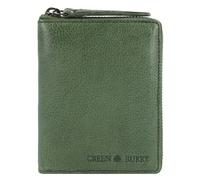 Greenburry Billetera de piel lavada vintage 10 cm verde