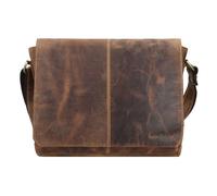 Greenburry Bolsa de hombro vintage de cuero 33 cm marrón