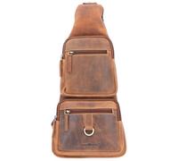 Greenburry Bolsa de hombro vintage de cuero de 20 cm marrón