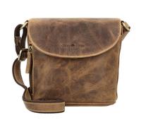 Greenburry Bolsa de hombro vintage de cuero de 20 cm marrón
