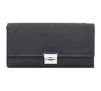 Greenburry Cartera de camarero vintage de cuero 18 cm negro