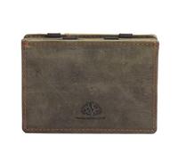 Greenburry Cartera de cuero vintage 7.5 cm, Verde botella., Vintage, Billetera Tarjetero Porta Tarjetas