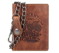 Greenburry Cartera vintage de piel RFID de 9,5 cm, marrón, talla única, Billetera Monedero