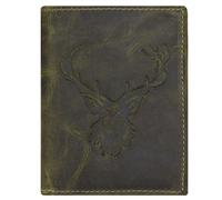 Greenburry Cartera Vintage Ciervo Cuero 9,5 cm aceituna