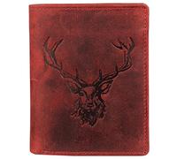 Greenburry Cartera vintage de piel de ciervo, 9,5 cm, Rusty Red, talla única