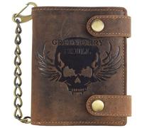 Greenburry Cartera Vintage Skull Piel 10 cm marrón