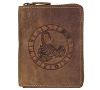 Greenburry Cartera Zodiaco Vintage de piel 10 cm, marrón
