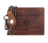 Greenburry Colección Racing Phoenix Cartera de cuero RFID 12 cm marrón