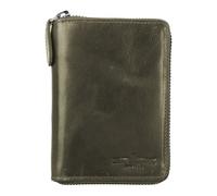 Greenburry Cuero Monedero Newport Zip Around Wallet British Green Verde Oliva