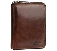 Greenburry Cuero Monedero Newport Zip Around Wallet Coffee marrón Oscuro