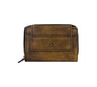 Greenburry Destressed Cartera Bloqueo RFID Piel natural 13.5 cm amarillo