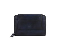 Greenburry Destressed Cartera Bloqueo RFID Piel natural 13.5 cm azul