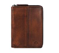 Greenburry Destressed Cartera Bloqueo RFID Piel natural 13 cm marrón