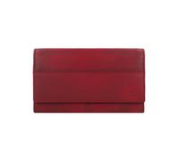 Greenburry Destressed Cartera Bloqueo RFID Piel natural 18.5 cm rojo