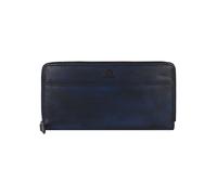 Greenburry Destressed Cartera Bloqueo RFID Piel natural 19 cm azul