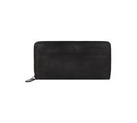 Greenburry Destressed Cartera Bloqueo RFID Piel natural 19 cm negro