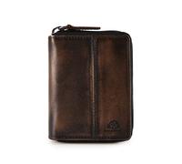 Greenburry Destressed Cartera Bloqueo RFID Piel natural 8.5 cm marrón