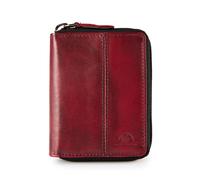 Greenburry Destressed Cartera Bloqueo RFID Piel natural 8.5 cm rojo