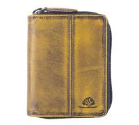 Greenburry Estuche de Tarjetas Destressed Card Case RFID Dirty Yellow Mostaza
