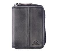 Greenburry Destressed Cartera Bloqueo RFID Piel natural 8.5 cm gris
