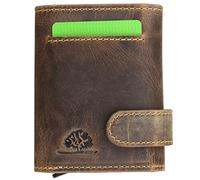 Greenburry Vintage Cartera Bloqueo RFID Piel natural 10 cm marrón