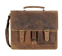 Greenburry Maletín Vintage Piel 40 cm Compartimento Portátil marrón