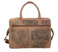Greenburry Maletín Vintage Piel 41 cm Compartimento para portátil marrón