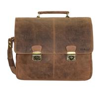 Greenburry Maletín Vintage Piel 42 cm Compartimento para portátil marrón