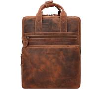 Greenburry Mochila Vintage Piel 38 cm Compartimento para portátil azul