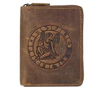 Greenburry Monedero de piel con signo del zodiaco vintage, 10, Virgo, talla única, Vintage