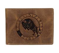 Greenburry Monedero de piel con signo del zodiaco vintage, 12, Tauro., Vintage
