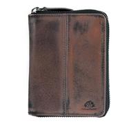 Greenburry Monedero Destressed RV-Wallet RFID Teak Brown marrón Oscuro