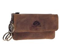 Greenburry Monedero vintage para mujer, de piel, 11,5 x 3,5 x 6,5 cm, marrón, large, Estuche para llaves