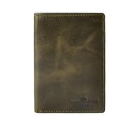 Greenburry Newport Cartera Bloqueo RFID Piel natural 12.5 cm verde